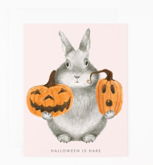 "HALLOWEEN IS HARE" Greeting Card #718