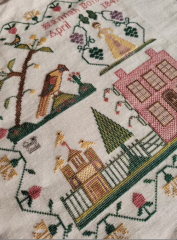 HANNAH BONFIELD, 1841 Cross Stitch Sampler Reproduction Pattern