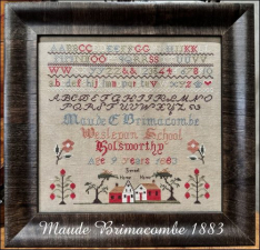 "MAUDE BRIMACOMBE 1883" Sampler Cross Stitch Pattern