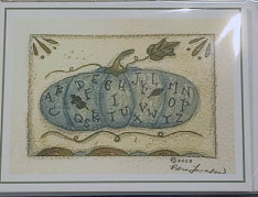 AUTUMN WHIMSY Set of 5 - PUMPKIN ALPHABET DESIGN
