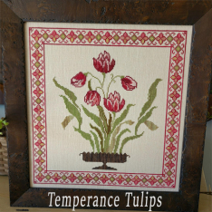 TEMPERANCE TULIPS KIT - 37 count Linen - Includes Pattern