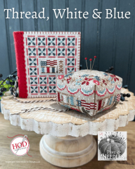 THREAD, WHITE & BLUE Cross Stitch Pattern