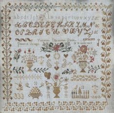 "VICTORINE CHENEVAS-PAULE 1869" Cross Stitch Pattern