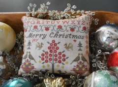 A MERRY CHRISTMAS SAMPLER KIT ON 36 COUNT LINEN