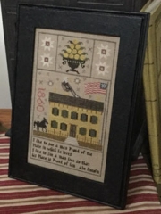 LINCOLN HOME 1860 SAMPLER CROSS STITCH DESIGN