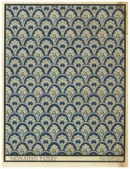 MONAHAN ENDPAPER-INDIGO SHELL