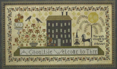 A GHOULTIDE WELCOME CROSS STITCH KIT - 36 Count Linen