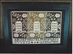 COVERLET HOUSES CROSS STITCH PATTERN