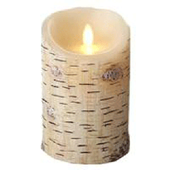 3.5" x 5" PAINTED BIRCH UNSCENTED PILLAR CANDLE