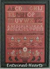 ENTWINED HEARTS CROSS STITCH KIT -36 Count linen (Includes Pattern)