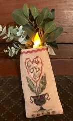 LOVE FLOWER HANGING POUCH CROSS STTICH PATTERN