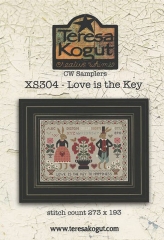 LOVE IS THE KEY CROSS STITCH PATTERN - SALE