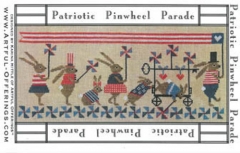 PATRIOTIC PINWHEEL PARADE CROSS STITCH PATTERN