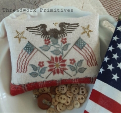 PATRIOTIC ROSE CROSS STITCH KIT