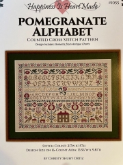 POMEGRANATE ALPHABET CROSS STITCH PATTERN