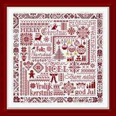 RED CHRISTMAS CROSS STITCH