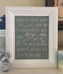 REMEMBER ME CROSS STITCH PATTERN - Willow Hill Samplings