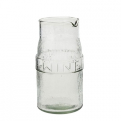 WINE PRESSED GLASS PITCHER