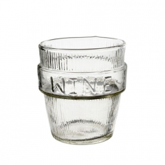 WINE PRESSED GLASS TUMBLER