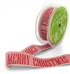 MERRY CHRISTMAS RIBBON BY THE ROLL