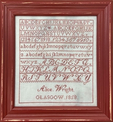 ALICE WRIGHT 1858 CROSS STITCH PATTERN