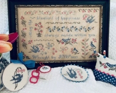 BLUEBIRDS of HAPPINESS CROSS STITCH PATTERN