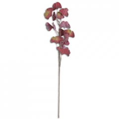 BURGUNDY TWO-TONE GINGKO STEM -SALE