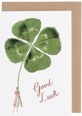 GOOD LUCK LADY GREETING CARD