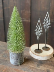 ICED FOXTAIL PINE TREE 12" -SALE