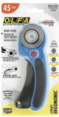 OLFA 45 MM ROTARY CUTTER ERGONOMIC PACIFIC BLUE