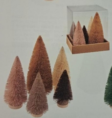 SISAL BOTTLE BRUSH TREES SET OF 5