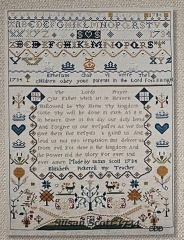 SUSAN SCOTT 1734 ENGLISH SAMPLER PATTERN