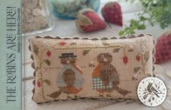 THE ROBINS ARE HERE! CROSS STITCH KIT - 40 count linen (Includes Pattern)