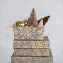 HANDMADE RECYCLED PAPER GIFT BOXES, SET OF 5