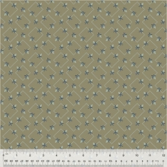 GARDEN TALE 53824-6-TAUPE DIAMOND FLORAL