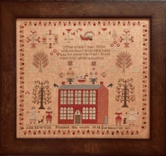 ANN NEWTON 1838 SAMPLER PATTERN WITH 36 COUNT LINEN (Does not include threads)