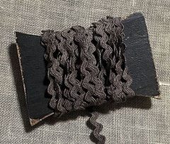 BLACK COTTON 1/4" RICK RACK