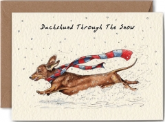 DACHSHUND THROUGH THE SNOW CARD- BWC05