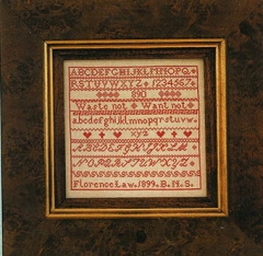 FLORENCE LAW 1899 CROSS STITCH PATTERN