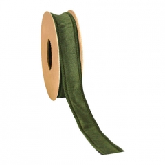 MOSS DUPION WIRED EDGE RIBBON - SOLD BY YARD