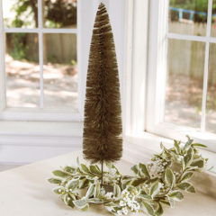 OLIVE GREEN LONG STEM BOTTLEBRUSH TREE 19" - WS182298