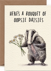 OOPSIE DAISIES GREETING CARD -BWSY02