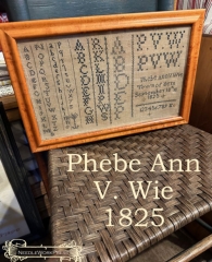 PHEBE ANN V WIE 1825 REPRODUCTION SAMPLER Pattern