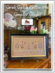 SARAH SOPHIA RAILTON 1796 SAMPLER SNIPPET