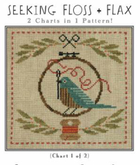 SEEKING FLOSS & FLAX CROSS STITCH PATTERN - 2 Designs