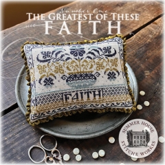 THE GREATEST OF THESE FAITH CROSS STITCH KIT - 40 COUNT LINEN (Includes pattern)