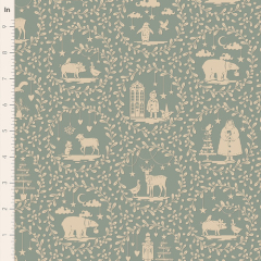 "MERRY LITTLE CHRISTMAS" Fabric by Tilda | 100629 Paperscenes Duckegg | PREORDER