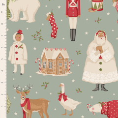 "MERRY LITTLE CHRISTMAS" Fabric by Tilda | 100630 Winterfriends Duckegg | SOLD OUT