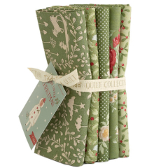 Merry Little Christmas FAT QUARTER GREEN BUNDLE | 5 Pieces | PREORDER