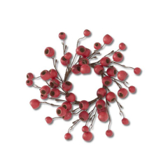 12 INCH RED POD CANDLE RING